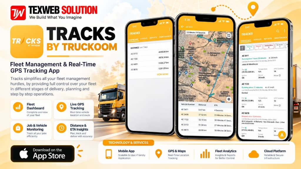 Tracks by Truckoom : Fleet Management & Real-Time GPS Tracking App